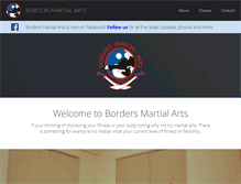 Tablet Screenshot of bordersmartialarts.com